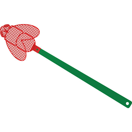 Fliegenklatsche 'Brummi' , grün, rot, PE+PS, 41,20cm x 0,50cm x 10,20cm (Länge x Höhe x Breite), Bild 1