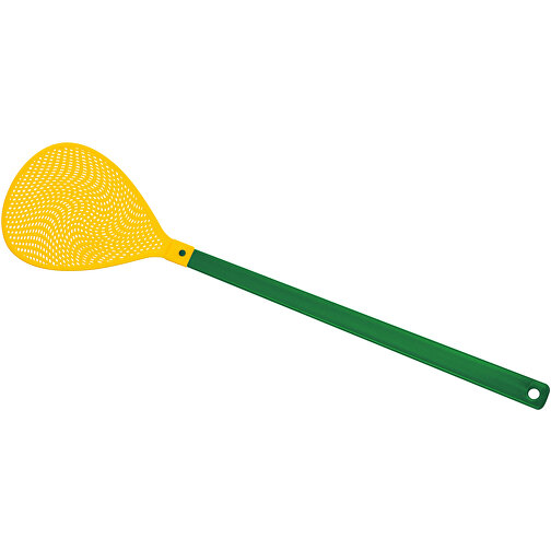 Fliegenklatsche 'Oval' , grün, gelb, PE+PS, 43,30cm x 0,50cm x 10,20cm (Länge x Höhe x Breite), Bild 1