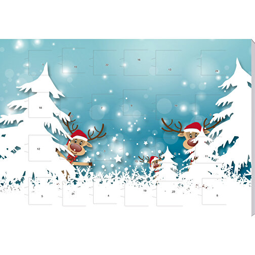 Classic Wand Adventskalender Querformat, Individuelle Motive , Friedel, Karton, recycelbarers Inlay, 24,40cm x 1,00cm x 34,50cm (Länge x Höhe x Breite), Bild 1