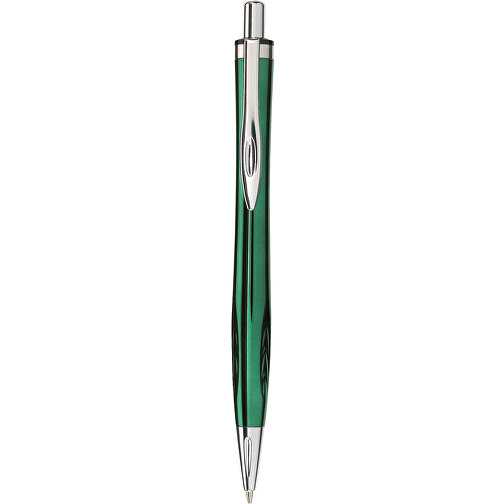 Druckkugelschreiber ASCOT , grün, Kunststoff, 14,10cm (Länge), Bild 1