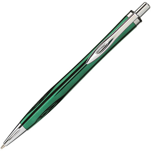 Druckkugelschreiber ASCOT , grün, Kunststoff, 14,10cm (Länge), Bild 2