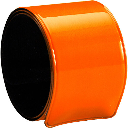 Snap-Armband Henry , orange, PVC, Samt, Eisen, 34,00cm x 0,10cm x 2,80cm (Länge x Höhe x Breite), Bild 1