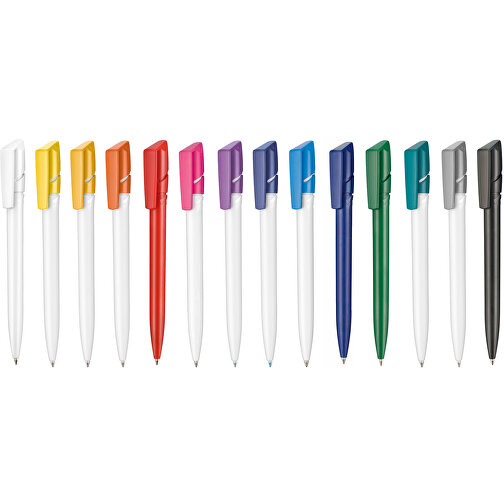 Kugelschreiber TWISTER , Ritter-Pen, violett/weiß, ABS-Kunststoff, 14,50cm (Länge), Bild 4