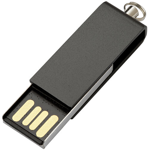 USB-Stick REVERSE 16GB , Promo Effects MB , schwarz MB , 16 GB , Kunststoff/Metall MB , 3 - 10 MB/s MB , 3,20cm x 0,60cm x 1,20cm (Länge x Höhe x Breite), Bild 2