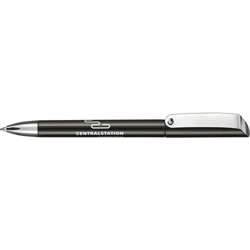 Kugelschreiber GLOSSY , Ritter-Pen, schwarz, ABS-Kunststoff, 14,20cm (Länge), Bild 3