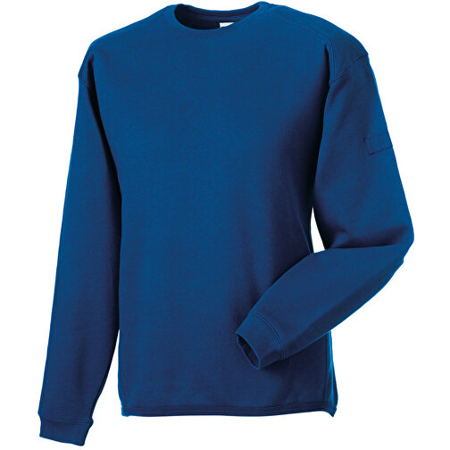 Workwear-Sweatshirt Crew Neck , Russell, königsblau, 80% Baumwolle, 20% Polyester, L, , Bild 1