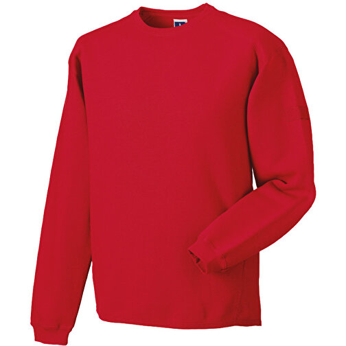 Workwear-Sweatshirt Crew Neck , Russell, rot, 80% Baumwolle, 20% Polyester, XL, , Bild 1