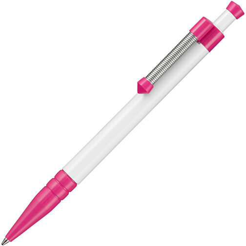Kugelschreiber SPRING , Ritter-Pen, pink/weiß, ABS-Kunststoff, 14,10cm (Länge), Bild 2