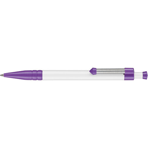 Kugelschreiber SPRING , Ritter-Pen, violett/weiss, ABS-Kunststoff, 14,10cm (Länge), Bild 3