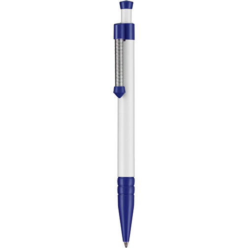 Kugelschreiber SPRING , Ritter-Pen, nachtblau/weiss, ABS-Kunststoff, 14,10cm (Länge), Bild 1