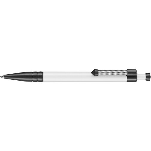 Kugelschreiber SPRING , Ritter-Pen, schwarz/weiß, ABS-Kunststoff, 14,10cm (Länge), Bild 3