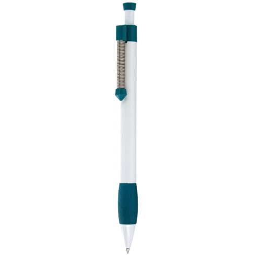 Kugelschreiber Spring Grippy , Ritter-Pen, petrol, ABS-Kunststoff, 14,10cm (Länge), Bild 1