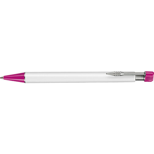 Kugelschreiber EMPIRE , Ritter-Pen, pink/weiß, ABS-Kunststoff, 14,50cm (Länge), Bild 3