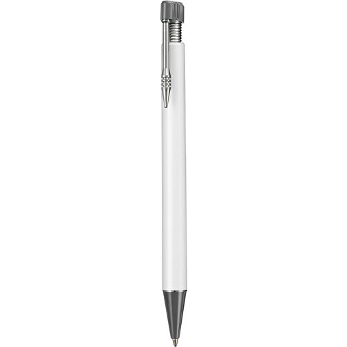 Kugelschreiber EMPIRE , Ritter-Pen, steingrau/weiß, ABS-Kunststoff, 14,50cm (Länge), Bild 1
