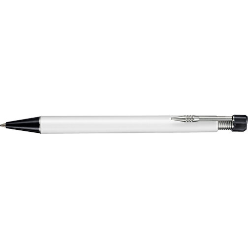 Kugelschreiber EMPIRE , Ritter-Pen, schwarz/weiss, ABS-Kunststoff, 14,50cm (Länge), Bild 3