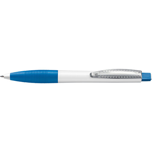 Kugelschreiber CLUB , Ritter-Pen, himmelblau/weiss, ABS-Kunststoff, 14,20cm (Länge), Bild 3