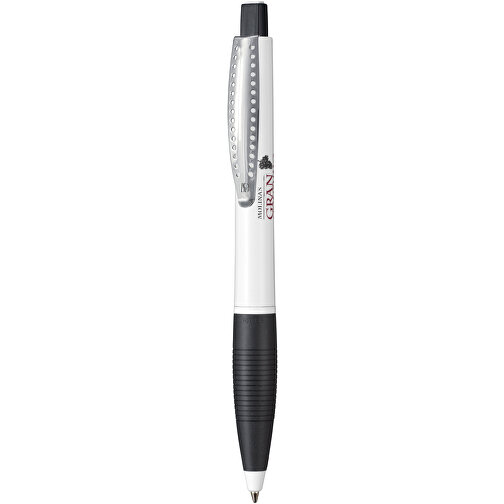 Kugelschreiber CLUB , Ritter-Pen, schwarz/weiss, ABS-Kunststoff, 14,20cm (Länge), Bild 1
