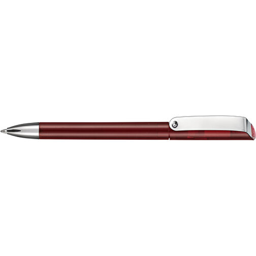 Kugelschreiber GLOSSY TRANSPARENT , Ritter-Pen, rubinrot-transparent-rot, ABS-Kunststoff, 14,20cm (Länge), Bild 3