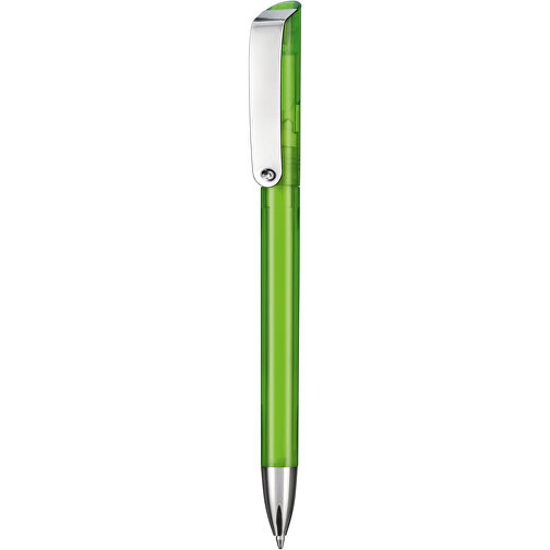 Kugelschreiber GLOSSY TRANSPARENT , Ritter-Pen, gras-transparent-grün, ABS-Kunststoff, 14,20cm (Länge), Bild 1
