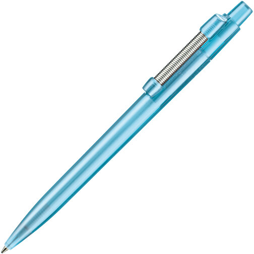 Kugelschreiber STRONG TRANSPARENT , Ritter-Pen, karibic-blau, ABS u. Metall, 14,60cm (Länge), Bild 2