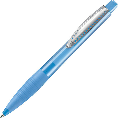 Kugelschreiber CLUB TRANSPARENT , Ritter-Pen, karibikblau, ABS-Kunststoff, 14,20cm (Länge), Bild 2