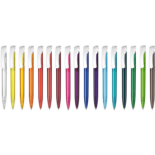 Kugelschreiber Clear Transparent S , Ritter-Pen, rubin-rot, ABS-Kunststoff, 14,80cm (Länge), Bild 4