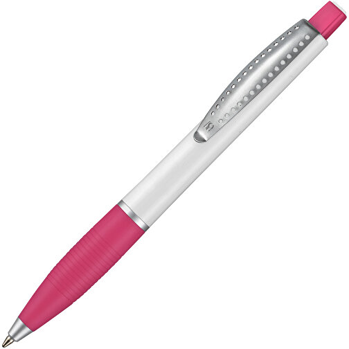 Kugelschreiber Club SI , Ritter-Pen, pink/weiss, ABS-Kunststoff, 14,20cm (Länge), Bild 2