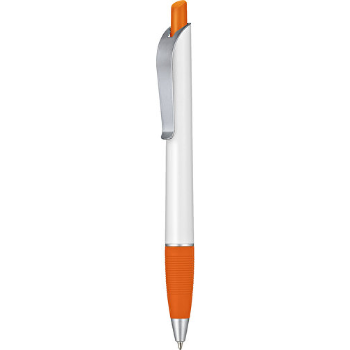 Kugelschreiber Bond , Ritter-Pen, orange/weiß, ABS-Kunststoff, 14,30cm (Länge), Bild 1