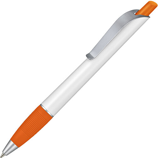 Kugelschreiber Bond , Ritter-Pen, orange/weiss, ABS-Kunststoff, 14,30cm (Länge), Bild 2