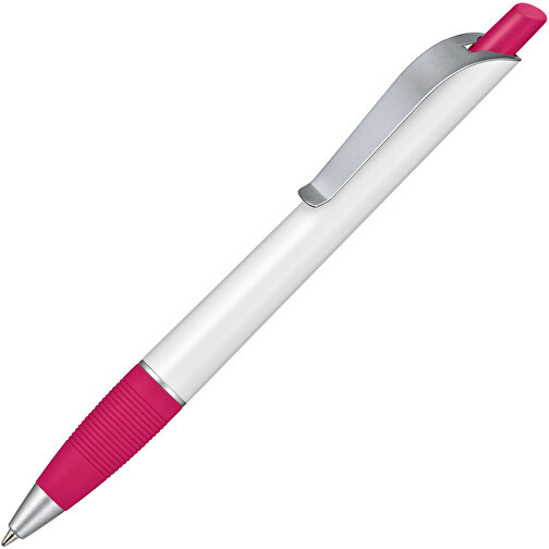 Kugelschreiber Bond , Ritter-Pen, pink/weiß, ABS-Kunststoff, 14,30cm (Länge), Bild 2