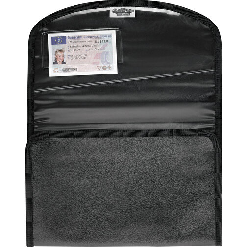 CreativDesign Wagenpapiertasche 'LookPlus' Schwarz/schwarz , schwarz, PU, 24,50cm x 16,00cm (Länge x Breite), Bild 2