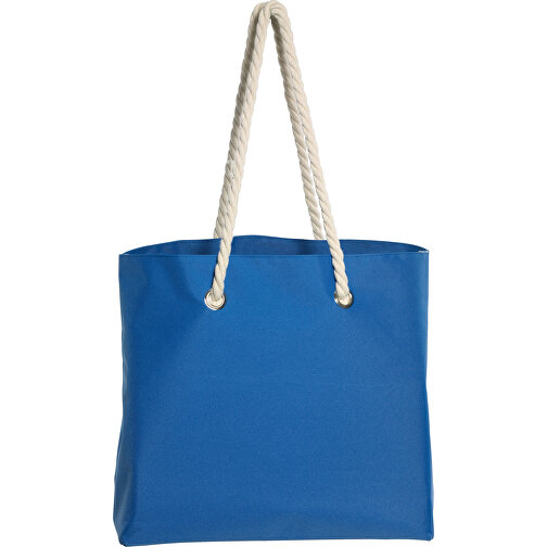 Strandtasche CAPRI , blau, 300D Polyester, 45,00cm x 35,00cm x 18,00cm (Länge x Höhe x Breite), Bild 1