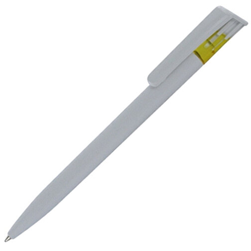 Kugelschreiber All-Star SF , Ritter-Pen, ananas-gelb/weiß, ABS-Kunststoff, 14,70cm (Länge), Bild 2