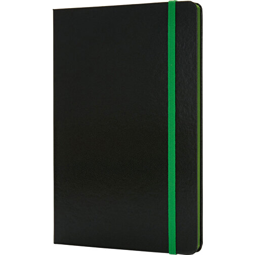 Deluxe Hardcover A5 Notizbuch Mit Coloriertem Beschnitt, Grün , grün, Papier, 1,50cm x 21,30cm (Länge x Höhe), Bild 1