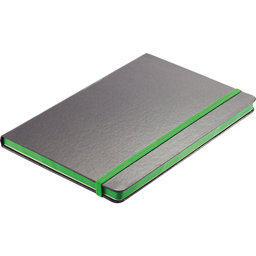 Deluxe Hardcover A5 Notizbuch Mit Coloriertem Beschnitt, Grün , grün, Papier, 1,50cm x 21,30cm (Länge x Höhe), Bild 3