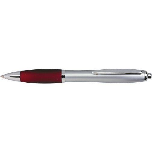 Kugelschreiber SWAY , bordeaux, silber, Kunststoff / Stahl, 14,00cm (Länge), Bild 3