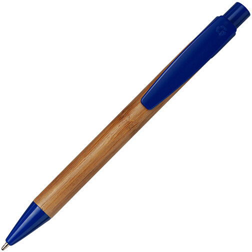 Penna a sfera in bamboo, refill blu, Immagine 2