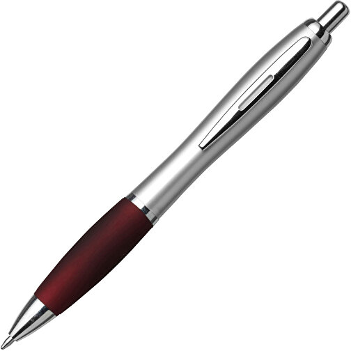 Kugelschreiber Aus Kunststoff Cardiff , bordeauxrot, ABS, Plastik, AS, Stahl, 14,00cm (Höhe), Bild 2