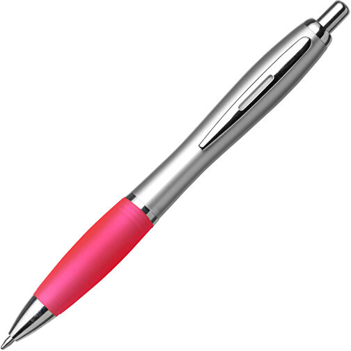 Kugelschreiber Aus Kunststoff Cardiff , rosa, ABS, Plastik, AS, Stahl, 14,00cm (Höhe), Bild 2