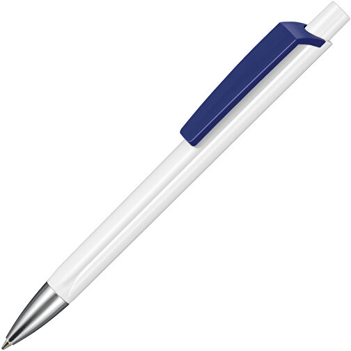Kugelschreiber TRI-STAR , Ritter-Pen, azurblau/weiss, ABS-Kunststoff, 14,00cm (Länge), Bild 2