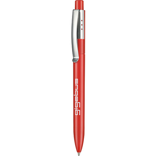 Kugelschreiber ELEGANCE , Ritter-Pen, signalrot, ABS, Metall, 14,40cm (Länge), Bild 1