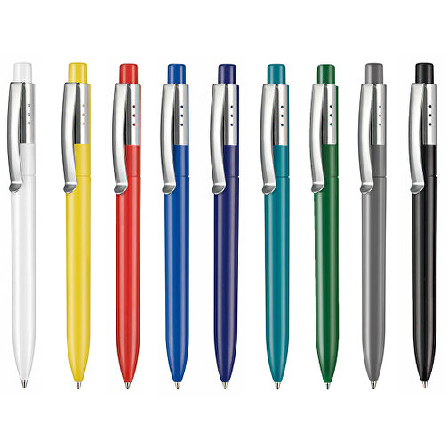 Kugelschreiber ELEGANCE , Ritter-Pen, signalrot, ABS, Metall, 14,40cm (Länge), Bild 4