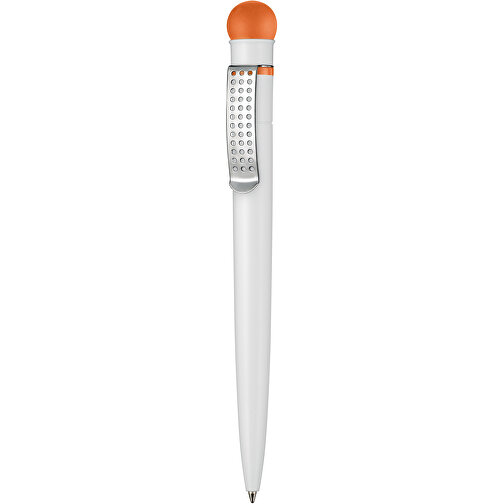 Kugelschreiber SATELLITE , Ritter-Pen, orange/weiss, ABS-Kunststoff, 14,60cm (Länge), Bild 1