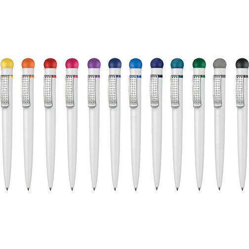 Kugelschreiber SATELLITE , Ritter-Pen, orange/weiß, ABS-Kunststoff, 14,60cm (Länge), Bild 4