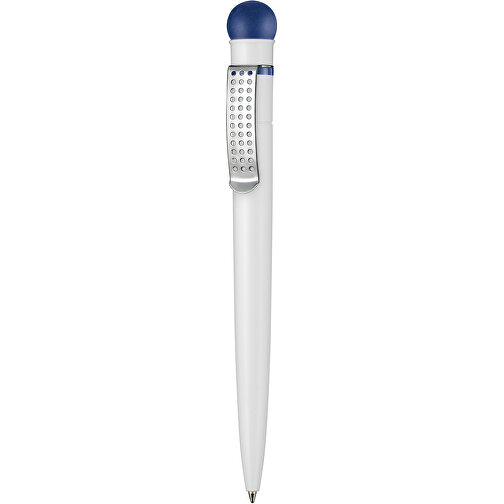 Kugelschreiber SATELLITE , Ritter-Pen, azurblau/weiss, ABS-Kunststoff, 14,60cm (Länge), Bild 1