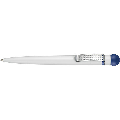 Kugelschreiber SATELLITE , Ritter-Pen, azurblau/weiss, ABS-Kunststoff, 14,60cm (Länge), Bild 3
