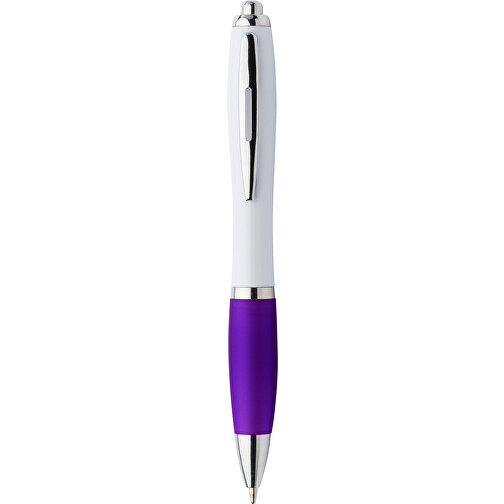 Kugelschreiber Aus Kunststoff Swansea , violett, ABS, Plastik, Metall, 14,20cm (Höhe), Bild 1