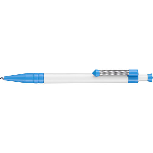 Kugelschreiber SPRING , Ritter-Pen, himmelblau/weiß, ABS-Kunststoff, 14,10cm (Länge), Bild 3