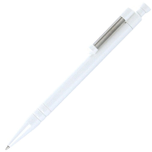 Kugelschreiber SPRING , Ritter-Pen, weiß, ABS-Kunststoff, 14,10cm (Länge), Bild 2