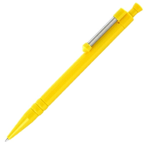 Kugelschreiber SPRING , Ritter-Pen, zitronen-gelb, ABS-Kunststoff, 14,10cm (Länge), Bild 2